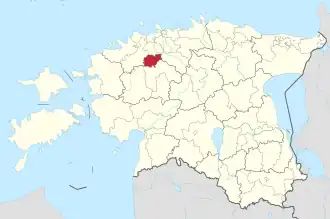 Obec Kohila v rámci kraje Raplamaa