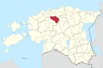 Obec Kose v rámci kraje Harjumaa