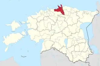 Obec Kuusalu v rámci kraje Harjumaa