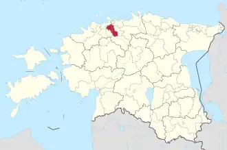 Obec Rae v rámci kraje Harjumaa