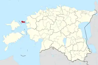 Obec Vormsi v rámci kraje Läänemaa