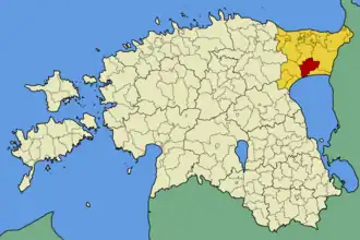 Obec Iisaku v rámci kraje Ida-Virumaa (před rokem 2017)