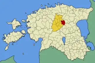 Obec Koeru v rámci kraje Järvamaa