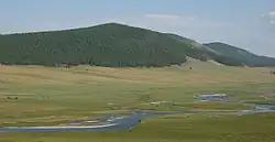 řeka několik km jižně od Chatgalu (pohled na jih)