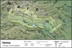 Řeka Zorge v povodí Helme
