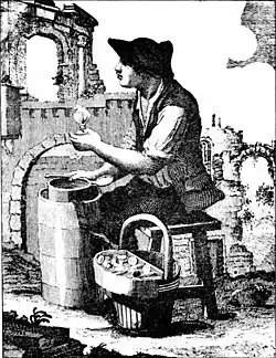 Prodavač zmrzliny v Římě, kolem r. 1820