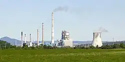 pohled na elektrárnu od jihovýchodu od Vliněvsi