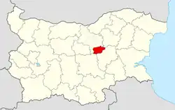 Obština na mapě Bulharska