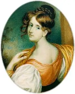 Elizabeth Gaskellová, na miniatuře z roku 1832, autor William John Thomson