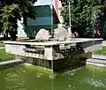 Plastiky s vodotryskem na kašně ve Vodňanech