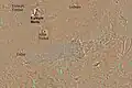 Oblast na Marsu v blízkosti Elysium Mons.