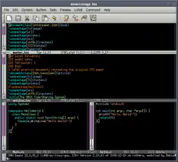 GNU Emacs v GUI provedení
