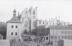 Klášter po náletu v roce 1945