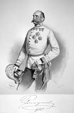 Leopold Edmund ze Schwarzenbergu; Rytina od Josefa Kriehubera, 1860