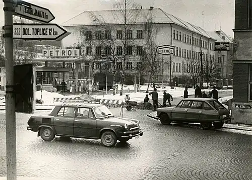 Škoda 1000 MB a Citroën Ami 8 v srbském Novém Městě, 1. pol. 70. let