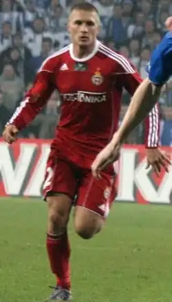 Erik Čikoš v dresu Wisly Krakov