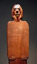 Ernst Barlach, Mojžíš (Moses), další titul: Zákonodárce (Der Gesetzgeber) (foto jen části figury, 1919, dub, ze staré mlýnské hřídele, Werkverz. II, č. 273)