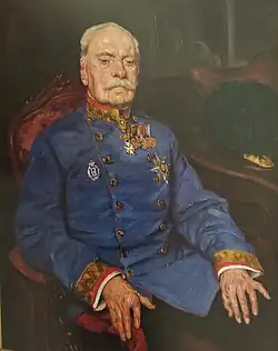 Portrét hraběte Arnošta Chotka v uniformě c. k. generála jízdy (Jan Vochoč, 1919, zámek Veltrusy)