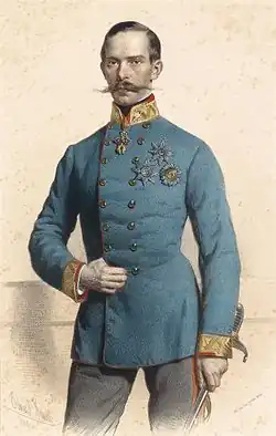 Arcivévoda Rainer Ferdinand, litografie z roku 1860 od Eduarda Kaisera