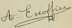Auguste Escoffier – podpis
