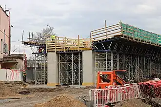 Výstavba estakády směr Výstaviště (2024)