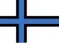 Nepřijatý návrh estonské vlajky vycházející z nordického kříže (2001)