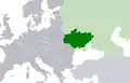USSR na mapě Evropy (1922)