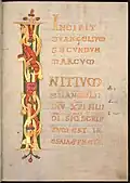 Iniciála k Evangeliu podle Marka (folio 0076r)