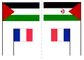 Vyvěšování vlajky v porovnání s francouzskou vlajkou