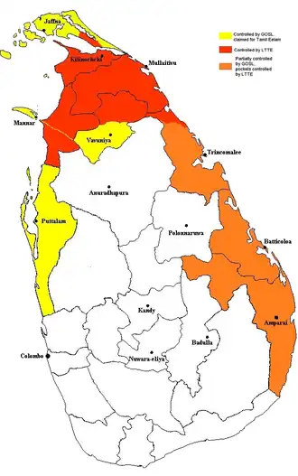Teritoriální požadavky Tamilských tygrů