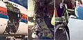 Detail poškozeného Boeingu 747