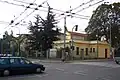 Pohled na budovy fakulty z Kounicovy ulice