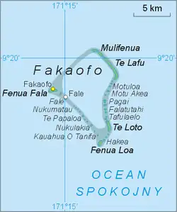 Mapa atolu Fakaofo