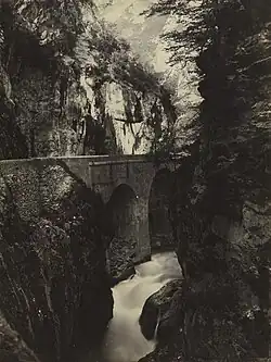 Cesta do Eaux-Chaudes, Pyreneje, 1850