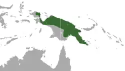 Rozšíření vakoplšíka péroocasého