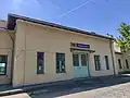 Pohled na nádraží budovu od parku.