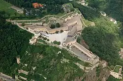 Letecký snímek pevnosti z roku 2007