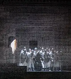 Scéna z uvedení na Salcburském Festivalu v roce 2014