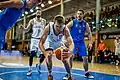 Martin Peterka v zápase proti BK Opava Českého poháru v basketbalu (Nová Jičín, 2019)