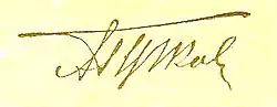 Alexandr Ivanovič Gučkov, podpis