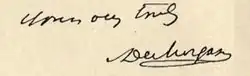 Augustus De Morgan – podpis