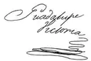 Guadalupe Victoria, podpis