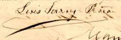 Luis Sáenz Peña, podpis