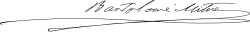 Bartolomé Mitre, podpis