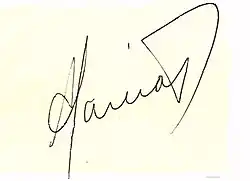 Alan García, podpis