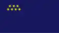 Vlajka Adžarské autonomní republiky (2000–2004) Poměr stran: 1:2