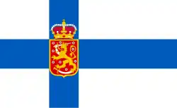 Finská státní vlajka (1918–1920) Poměr stran: 11:18