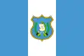 Guatemalská národní vlajka (1871–~1900/1926); oproti zdroji světlejší Poměr stran: 2:3
