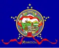 Rubová strana minnesotské vlajky (1893–1957) Poměr stran: ? (5:8)