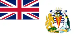 Vlajka Britského antarktického území Poměr stran: 1:2